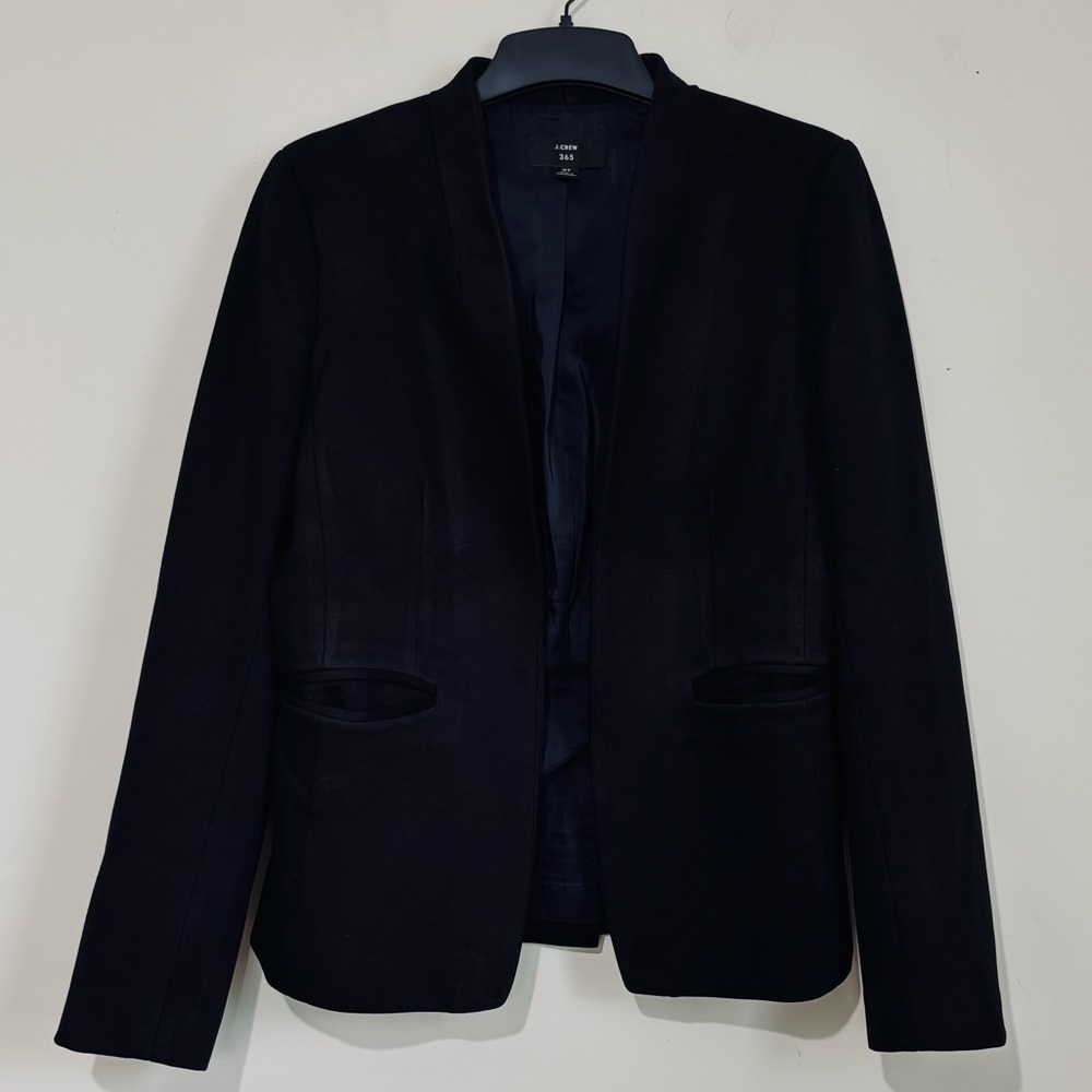 J.Crew 365 Going Out black open front tailered office business career blazer 6T - Picture 3 of 16